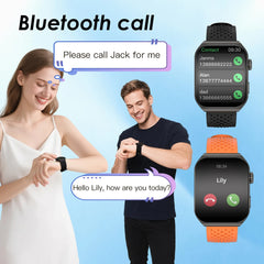 Pinteek Smartwatch Bluetooth Call Smartwatch Touch Dial for Android Music Fitness Tracker Sports Watches Compatible Strava