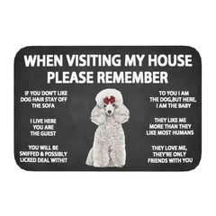 Please Remember Shih Tzu Dogs House Rules Entrance Doormat Decor Kitchen Welcome