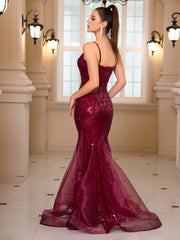 Homecoming Dresses: V Neck Sequined Mermaid White Wedding Party Dress