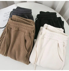 Harem Pants Women Unisex Loose Wide Leg Sweatpants High Waist Drawstring