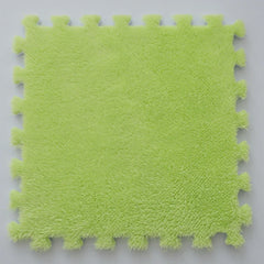 30 X 30cm EVA Foam Puzzle Mat Long Hair Carpet Soft Plush Villi Shaggy Area Rug Mats