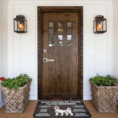 Please Remember Shih Tzu Dogs House Rules Entrance Doormat Decor Kitchen Welcome