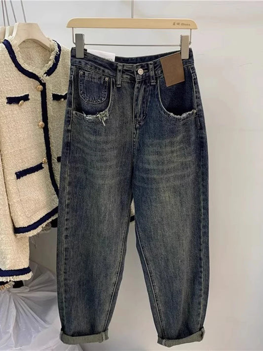 Y2k Jeans Plus Size Vintage Harlan Jeans High Waist Stretch Loose Pants
