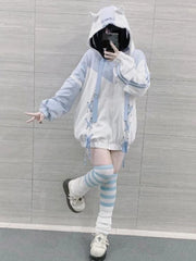 90s Harajuku Kawaii Pullover Fairycore Bandage Sweatshirt Y2k Aesthetics Grunge