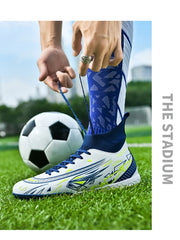 Men Sneakers Soccer Shoes Cleats Breathable Adult Kids TF/FG Football Boots