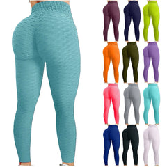 Women's Bubble Hip Lifting ExerciseYoga Pants Women Fitness Running Trouers