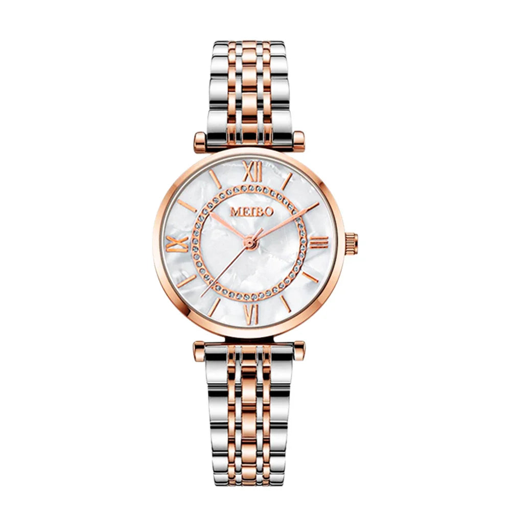 Womens Luxury Crystal Women Bracelet Watches Top Brand Fashion Diamond Ladies Quartz Watch Steel Female Wristwatch