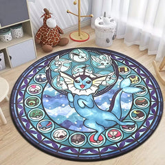 Pokemon Cartoon HD Printed Round Carpet Dropshipping Rug for Living Room Area Rug