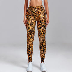 Leopard Print Leggings Women's High Waisted Yoga Pants Fitness Push Up Leggins