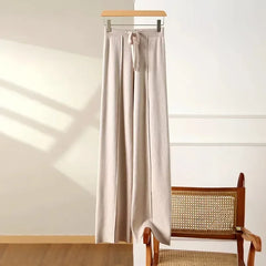 Pants Women's Autumn and Winter Thick Wool Drop Casual Straight Floor-length Pants