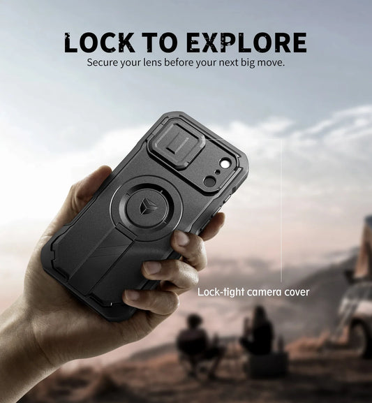 For iphone 17 Series case with Camera Cover & Adjustable Kickstand Compatible With MagSafe Shockproof Magnetic Protective Cover