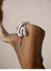 925 Sterling Silver Snake Frosted Adjustable Rings For Women Fine Jewelry Gift Female