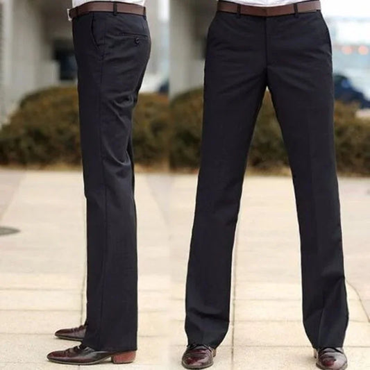 Gray Tressed Man Suits Pants Plus Big Size Trousers for Men Slim Fit Suit Work Wear Vintage