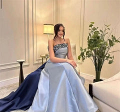 Homecoming Dresses: A-Line Prom Evening Dresses Formal Strapless Beading