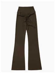 Women Wide-leg Pants Yoga Leggings Tights High Waist Leisure Flared Pants Dance