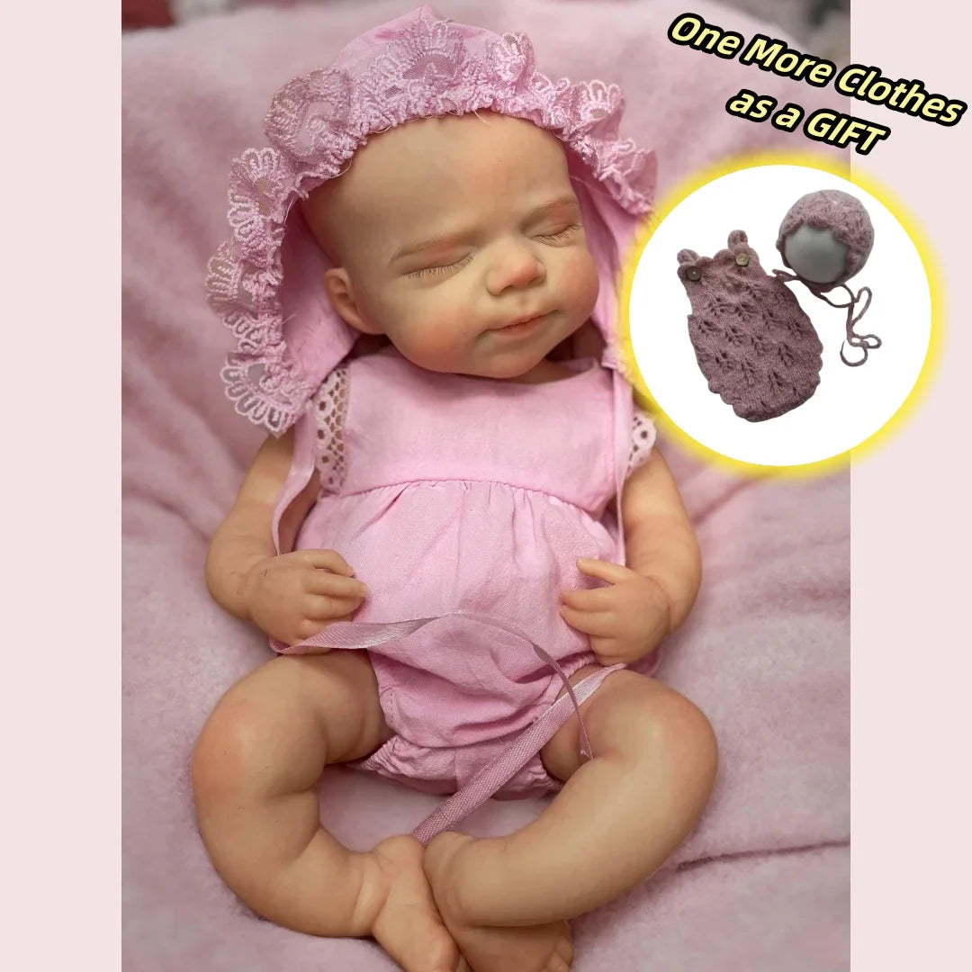 2 Sets Clothes & Washable Pascale Whole Body Silicone Bebe Reborn Girl With Open Mouth Soft Touch Newborn Silicone Girl Doll