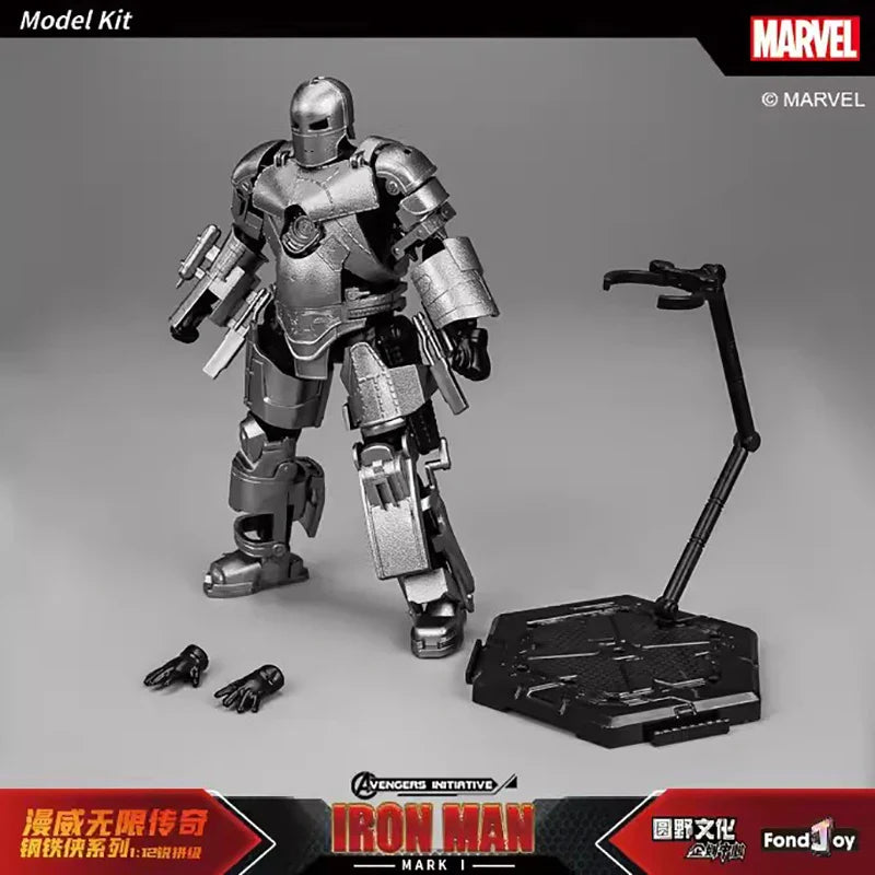 NEW Original Fondjoy Anime Figure Iron Man MK4 Model Kit 1/12 Infinity Saga Ironman Mark 4 Assembly ABS Joint Movable Kid Toys