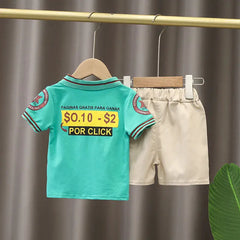Children Clothing mother Kids Clothes Children's Sets Boys T-shirt Shorts Summer Cotton Short sleeve fashion Suit2PCS