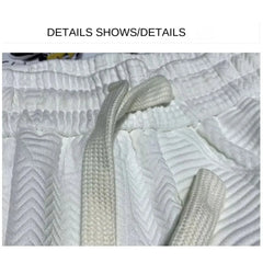 Shorts Men'S Casual Jogging Sport Short Pants Wave Pattern Solid Male Drawstring