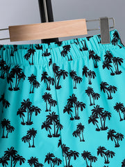 Boys' and children's 2-piece set, fashionable and casual thin breathable printed T-shirt+printed shorts