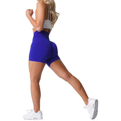 Solid Seamless Shorts Women Soft Workout Tights Fitness Outfits Yoga Pants Gym Wear