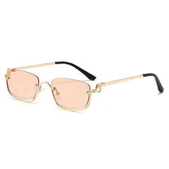 Women's Sunglasses Luxury Brand Metal Half Frame Sunglasses