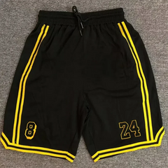 Men's Shorts Black And Yellow Patchwork No.8 And 24 Basketball Pants Casual