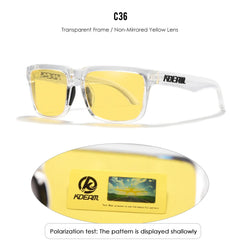 Sunglasses for Men Transparent Gray Frame Fashion Unisex Outdoor