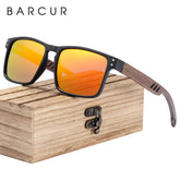 Sunglasses for Men Brand Designer Natural Walnut Wood Sun Glasses