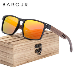 Sunglasses for Men Brand Designer Natural Walnut Wood Sun Glasses