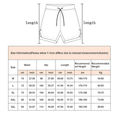 Running Shorts Men Gym Sports Shorts 2 In 1 Quick Dry Workout Training Gym