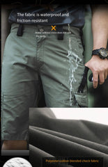 Mens Cargo Shorts Summer Tactical Cropped Trousers Outdoor Waterproof Multi-pocket