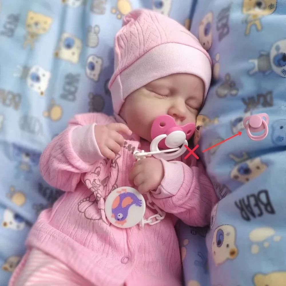 MRB 50CM Realistic Finished Bebe Reborn Silicone Vinyl Cloth Body Doll LouLou Handmade Toy For Girls Christmas Gift