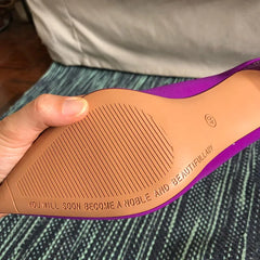 Women 7.5cm 10.5cm High Heels Scarpins Silk Satin Pumps Lady Quality Green