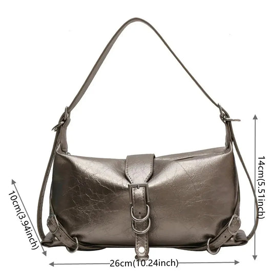 PU Leather Crossbody Bag Designer Handle Handbag Women Classic Solid