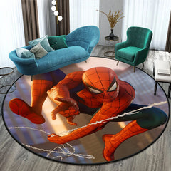 Spider man the hottest movie cartoon Round Carpet for Living Room Rugs Camping Picnic