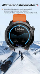 NORTH EDGE X-TREK 2 GPS Sports Smart Watch 1.43'' Amoled Screen 3ATM Waterproof AOD Smart Watch Bluetooth Call Altitude Compass