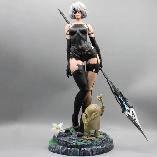 50cm Play Arts Kai NieR:Automata 2 Type B 2B Action Figure Sexy Deluxe Edition Ornaments Collection Desktop Display Gift Toys