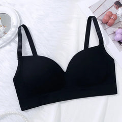 Women Bra Panties Set G-String Sports Bra Crop Top Seamless Underwear Fitness Bra