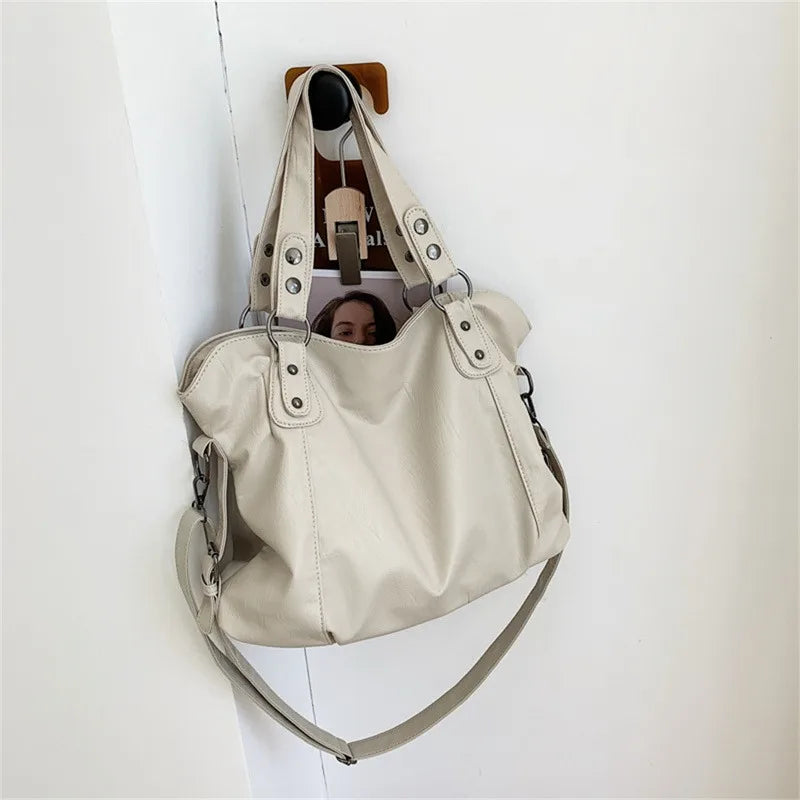 Large Capacity Black Shoulder Bags For Women Large Shopper Bag