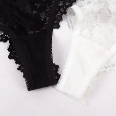 Women Panties Underwear Black Lace Panties Lingerie Female Floral Lace Briefs