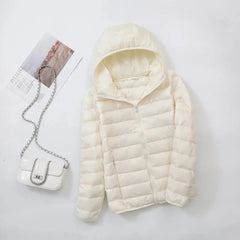 Women Winter Reversible Jackets 90% White Duck Down Keep Warm