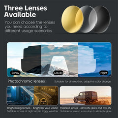 Sunglasses Men Photochromic Cycling Fit Over Myopic Glasses Driving