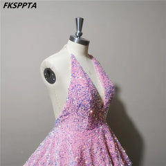 Homecoming Dresses: Prom Dresses Backless Tiered Skirt Stretchable Sequins