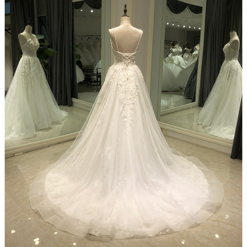 White Bridesmaid Dresses: wedding dress beach crystal lace flower beads boho bridal