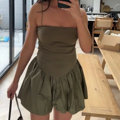 Clothes Fashion Summer Dresses White Dress Short Black Green Women