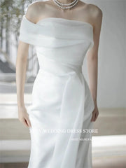 White Bridesmaid Dresses: Wedding Dresses Korea Photoshoot Off Shoulder
