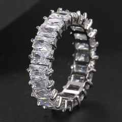 Cubic Zirconia Engagement Rings for Women Marquise Crystal Wedding Ring Party