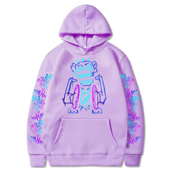 Arcane Jinx Hoodies Hot Anime Monkey Graffiti Sweatshirt Unisex Two Sides Street