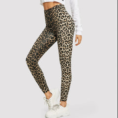 Leopard Print Leggings Women's High Waisted Yoga Pants Fitness Push Up Leggins